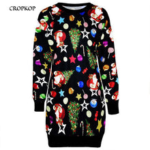 Load image into Gallery viewer, Paty Women Dress Autumn Christmas Printed Long 2020