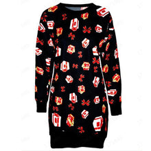 Load image into Gallery viewer, Paty Women Dress Autumn Christmas Printed Long 2020