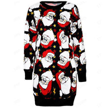 Load image into Gallery viewer, Paty Women Dress Autumn Christmas Printed Long 2020