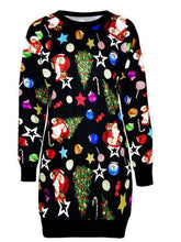 Load image into Gallery viewer, Paty Women Dress Autumn Christmas Printed Long 2020