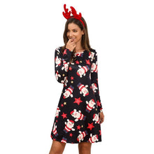 Load image into Gallery viewer, Women's Xmas Dress Snow Reindeer Long