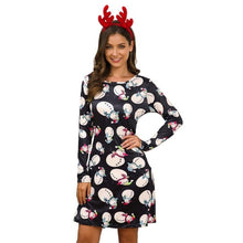 Load image into Gallery viewer, Women's Xmas Dress Snow Reindeer Long