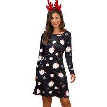 Load image into Gallery viewer, Women's Xmas Dress Snow Reindeer Long
