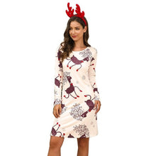 Load image into Gallery viewer, Women's Xmas Dress Snow Reindeer Long