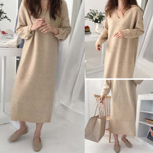 Load image into Gallery viewer, Sweater Dress Women Autumn Winter Korean Vintage